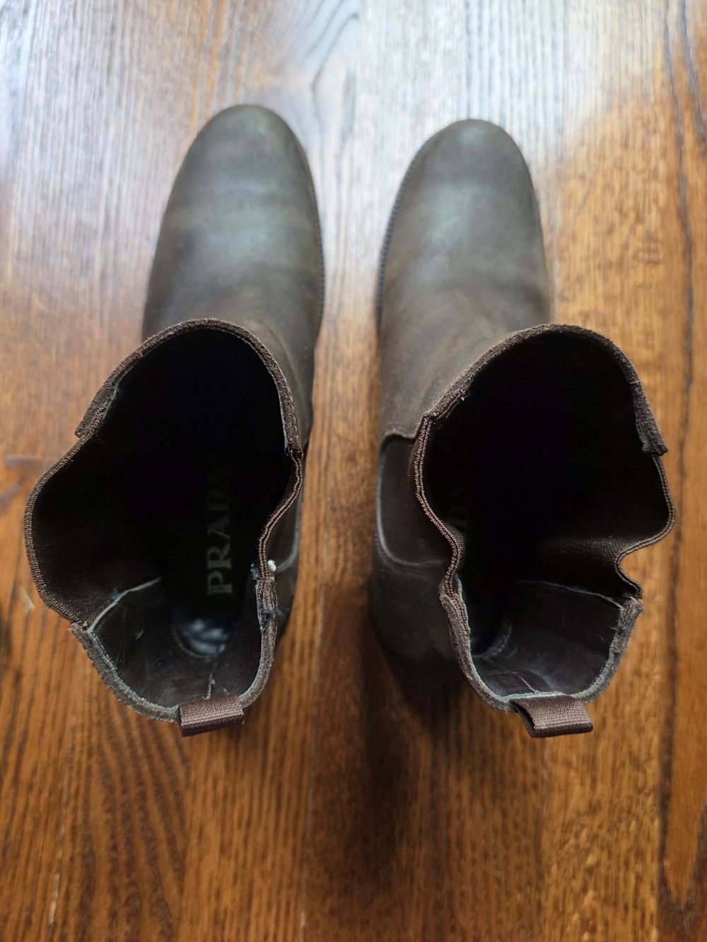 Prada Women's Dark Brown Ankle Boots